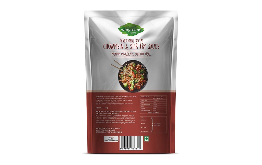 Wingreens Farms Traditional Recipe Chowmein & Stir Fry Sauce   Pack  1 kilogram